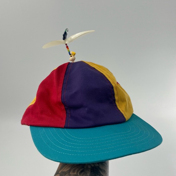 Vintage Accessories Vintage Interstellar Propeller Hat Rainbow